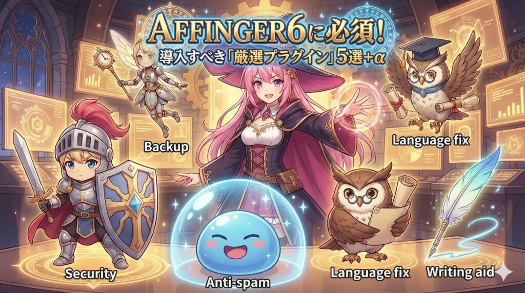 【城の守護者】AFFINGER6に必須！導入すべき「厳選プラグイン」5選＋α～入れすぎ注意の自動人形たち～