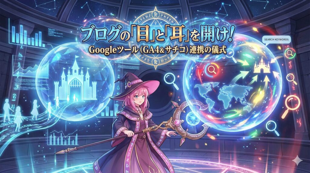 【未来予知】ブログの「目」と「耳」を開け！Googleアナリティクス＆サーチコンソール連携の儀式