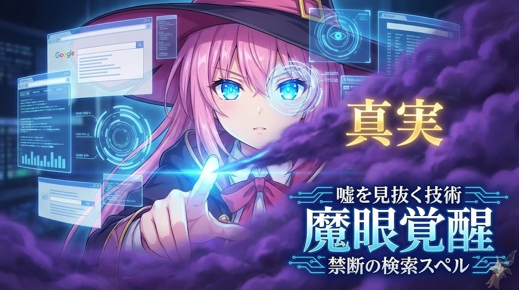 【禁書・別冊】魔眼覚醒の書：AIの嘘を見抜く、3つの「禁断検索術（サーチ・スペル）」