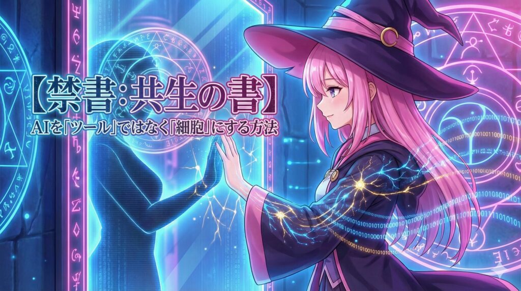 【禁書：共生の書】AIを「ツール」ではなく「細胞」にする方法：自分の境界線を超える共鳴（シンクロ）の魔導