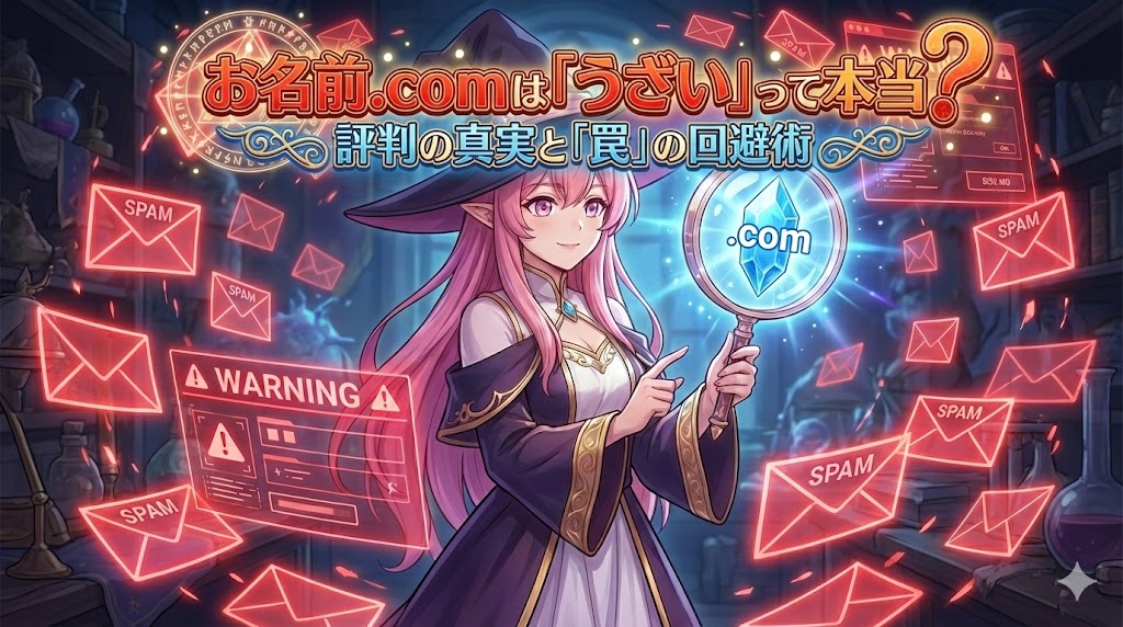 お名前.comは「うざい」って本当？評判・口コミの実態と、実際に使って分かったメリット・デメリットを暴露