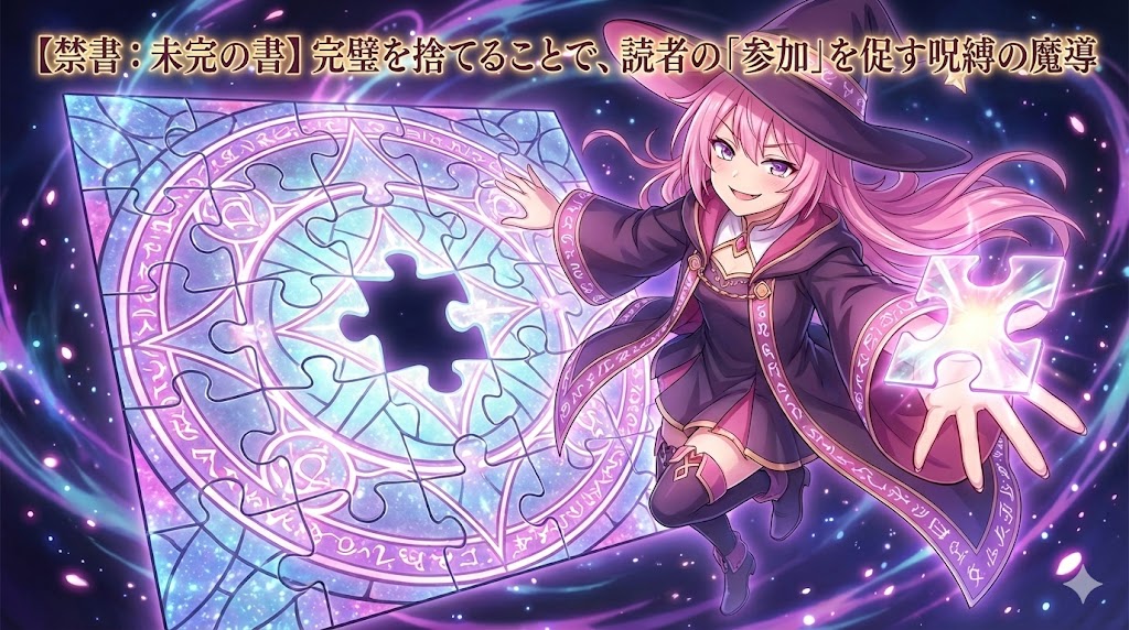 【禁書：未完の書】完璧を捨てることで、読者の「参加」を促す呪縛の魔導