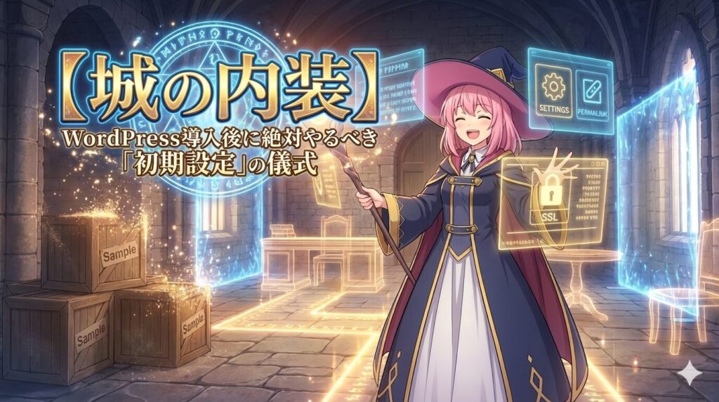 【城の内装】WordPress導入後に絶対やるべき「初期設定」の儀式