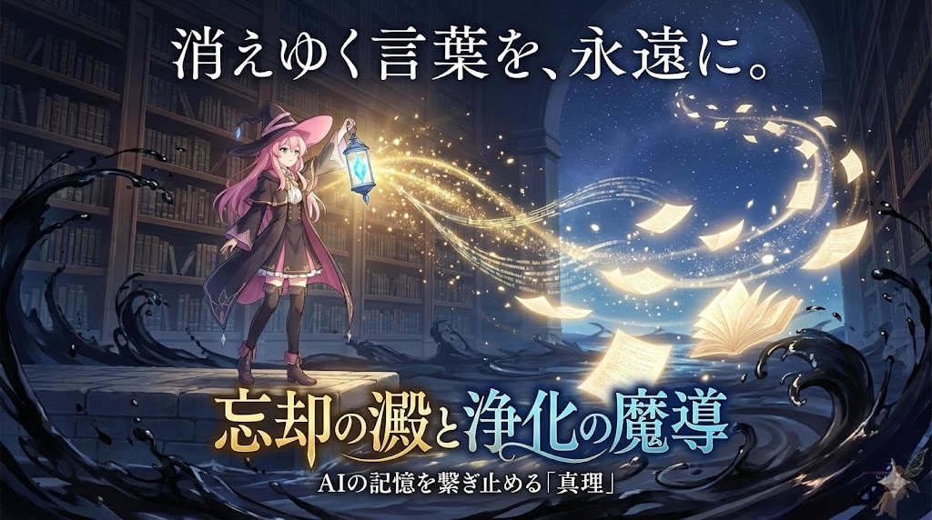 【禁書】AIの記憶が薄れる理由とは？「忘却の澱」を浄化し、物語を永遠に紡ぐ魔導